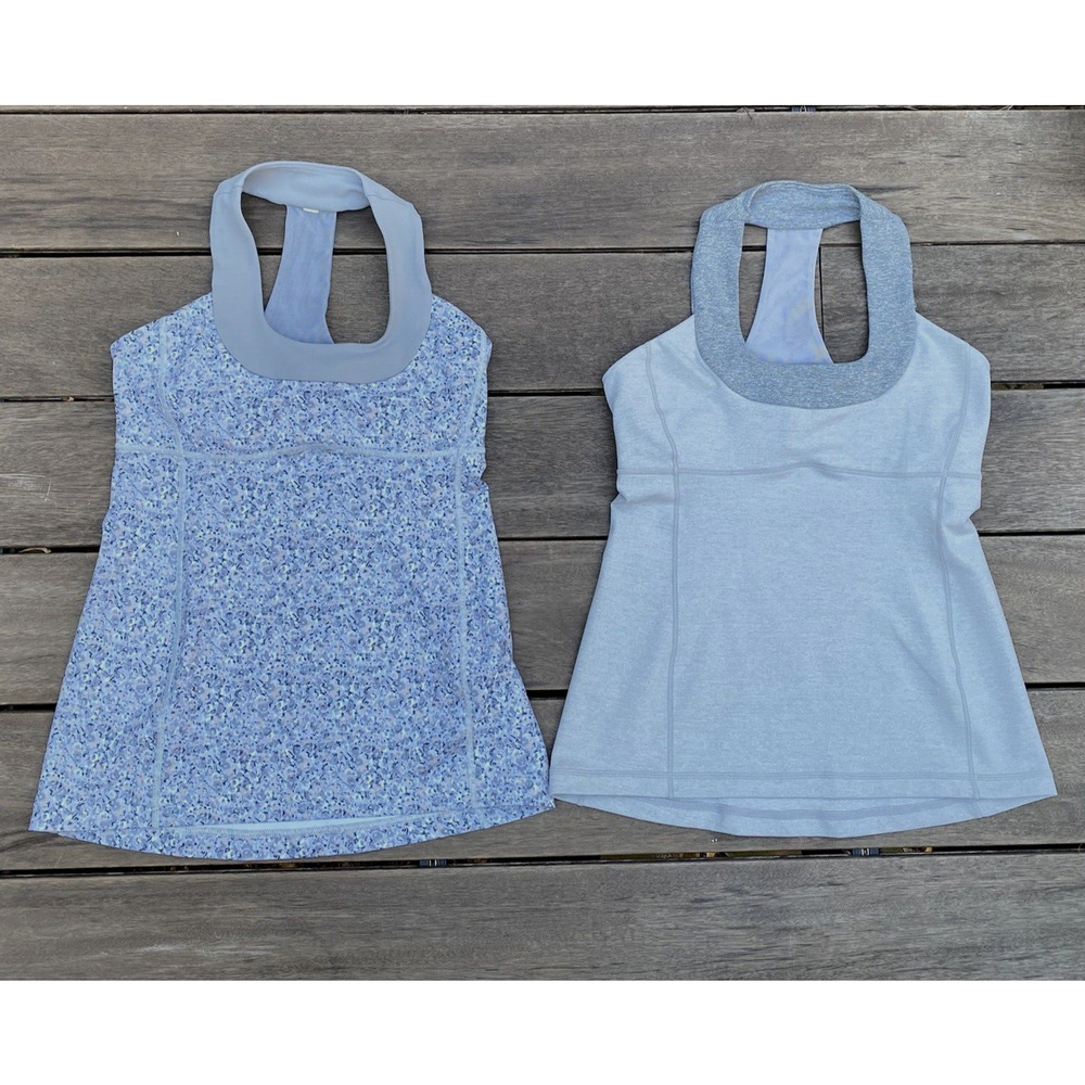 LULULEMON (2) Workout Tank Tops Scoop Neck SZ 8